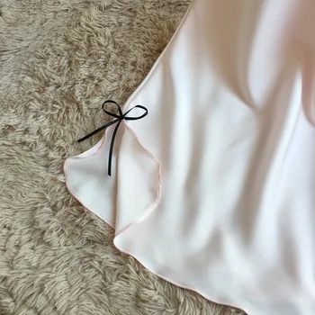 Letní dívky satén V límec oblečení na spaní podprsenka s jednoduchý design popruh nightwears