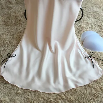 Letní dívky satén V límec oblečení na spaní podprsenka s jednoduchý design popruh nightwears