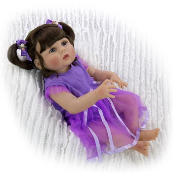 KEIUMI Nový Design 57 cm Reborn Baby Doll Pro Dívky Všech Silikonové Tělo Realistické Reborn Bonecas Děti Narozeninové Dárky, Módní Dárek