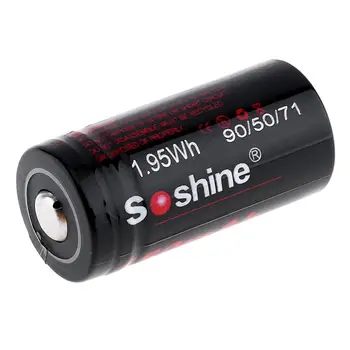 Soshine 2ks RCR 123 3V 650mAh Li-ion Dobíjecí Baterie Box a Bezpečnostní pojistný Ventil pro Svítilny Světlomety