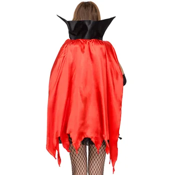 Ženy Červená Černá Sexy Upír Kostým Halloween Party Fantasia Upír Dracula Cosplay Maškarní
