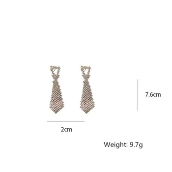 FYUAN Lesk Geometrické Crystal Náušnice pro Ženy Bijoux Kravatu Tvaru Šatonové Houpat Náušnice Prohlášení Šperky