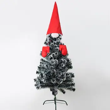 4ks Vánoční Strom Topper Vánoční Strom Klobouky Panenka Nos A Rukavice Ornament Opakovaně použitelné Látkové Vánoční Strom Klobouk Panenka Tvář Dekor