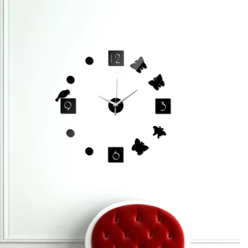 Nové hodinky, hodiny, omezené obývací pokoj quartz akryl pastorační prodej moderní nástěnné hodiny a stříbrné barvy móda