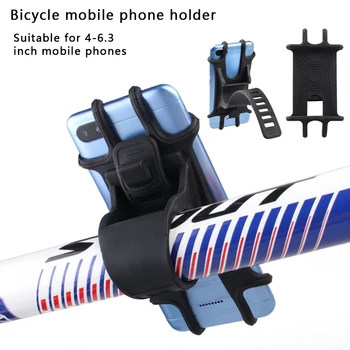 Kolo držák na mobilní telefon pro huawei, samsung měkký silikonový držák pro oppo vivo kolo motocyklu telefon navigační tpu stát
