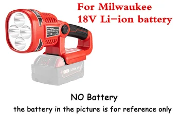 Nejnovější Přenosný Reflektor LED Výstražné Světlo, Noční Lampa Svítilna Pochodeň ruční svítilna pro Milwaukee 18V M18 Li-ion Baterie