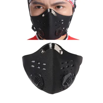 Proti Znečištění Maska Polovinu Tváře aktivní uhlí Anti-Prach Opakovaně Ústa Masky S Filtrem Neoprenové pro Chřipku/Alergie/Cyklistika