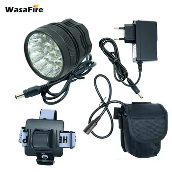 WasaFire 16*XML-T6 LED Kole Světlomet Světlo 40000 Lumenů Kolo Přední Světlo 9600mAh 18650 Baterie Nastavte Jídlo USB Cyklistické Svítilny