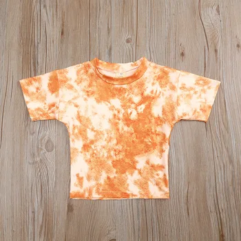 Dětské Oblečení Tie-Dye T-shirt, Šortky Dva Dílná Sada 2020 Nové Módní Zoufalý Osobní Oblek Dívky Ropa De Bebes Vynosit