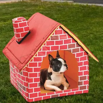 Portable Dog House Skládací Zimní Teplé Pet Bed Hnízdo Stan Kočka Štěně Chovatelské Stanice Pet Bed Hnízdo Stan