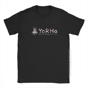 NieR Automata YoRHa Mužů T Košile 2B Hru Vintage Tee Košile Mužské Tričko O Krk T-Shirt Bavlna Párty Oblečení