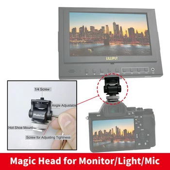 Kamery sledovat Video magic grip hlavy příslušenství s hot shoe mount nastavitelný úhel pro CANON NIKON LED DSLR Světlo/Mikrofon