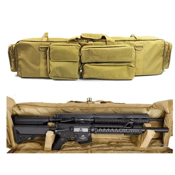 Lov Zbraň Taška Batoh Double Rifle Bag Pouzdro Pro SAW M249, M4A1 M16 AR15 Airsoft Karabina brašna Případ S Ramenní Popruh