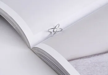 925 Sterling Silver X Tvar Kříž Prsten Ženy Šperky 2019