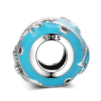 Autentické 925 Sterling Silver Korálky Podmořského Světa Glazura Kulatý Korálek Pro Originální Pandora Náramky & Náramky Šperky