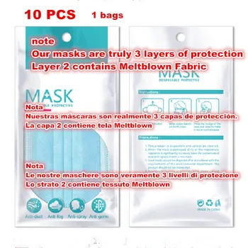 Mascarilla 3 capas obličeje Jednorázové Hygienické Tkaniny Maska maska na Obličej Ústa Víčko Filtru masque adulte mondkapjes maseczka ochronna