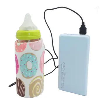 Cestovní Kočárek USB Mléko Voda Teplejší Izolovaná Taška Baby Kojící Láhev Ohřívače 6 Barev H3CD