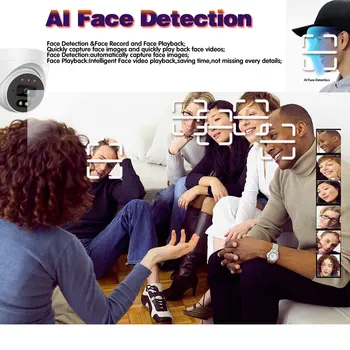 Detekce obličeje POE IP CCTV Bezpečnostní Video Kamera Vnitřní HD 5MP obousměrné Audio IP Kamera, Noční Vidění Barvu XMEYE