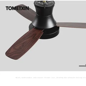 Stropní ventilátor se světlem, dálkové ovládání ventilátorů pro domácí dřevěné moderní lampa osvětlení DC Reverzní letní zimní cirkulaci vzduchu