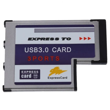 3 Port USB 3.0 Express Card 54mm PCMCIA Express Karty pro Notebook NOVÝ
