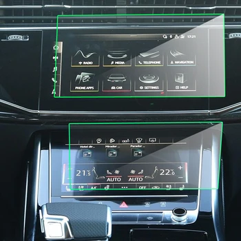 2ks Tvrzeného skla, ochranný film Pro Audi Q7 Q8 2019 2020 Auto GPS navigace film LCD displej Anti-scratch Film