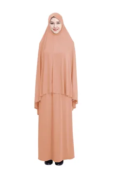 Muslimské Ženy Modlitby Sada 2ks Islámský Ramadán Arabské Džilbáb Oděv Burku Plné Krytí Thobe Režijní Topy+Sukně Hajj Bohoslužby