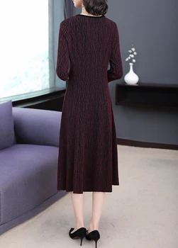 Podzimní Šaty Plus velikosti 2019 Nové Moderní Vintage Tištěné Elegantní Tele-Půl Casual Šaty Luxusní Dámské Party Řádku Dress