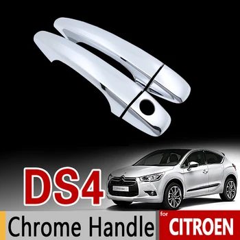 Pro Citroen DS4 2010 - 2017 Chrome Klika Kryt Čalounění Sada DS 4 2011 2012 2013 2016 Auto Příslušenství, Auto Samolepky Styling