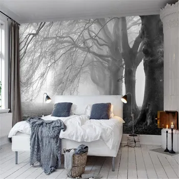 Milofi vlastní foto tapety 3D tisk moderní minimalistický nostalgické pastorační styl velký strom lesa nástěnná malba pozadí zeď