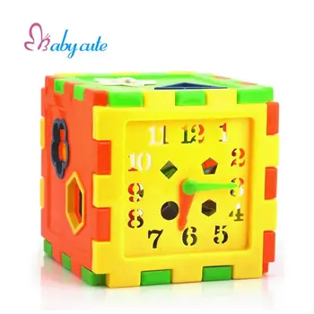 Inteligence Box Cube Naučit Tvar Rozpoznávání Barev Hodiny, Stavebních Bloků, Děti, Vzdělávací Třídění Puzzle Hračky