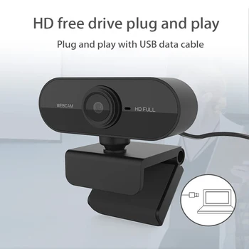 Mini USB 2.0 Webová Kamera 1080P HD webová kamera s Mikrofonem Webová Kamera Notebooku on-Line Výuka Konference Živé Vysílání Pro PC Počítač