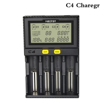 MiBoxer C4 Nabíječka Baterií, Ni-MH, Lithium Baterie, Nabíječka s AA AAA 18650 Vybíjení Test Kapacity