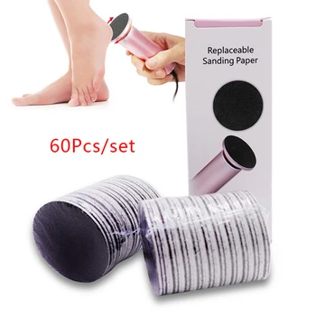 60PCS/Box Náhradní brusný papír Disk Brusný Papír Příslušenství Pro Elektrické Nohy Mozol Remover Pedikúra Nohy Soubor