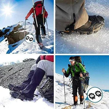 19 Knoflíky Sníh Led Dráp Nastavit Lezení Anti Slip Hroty, Rukojeti Unisex Boty Kryt Camping Přenosné Venkovní Prvky