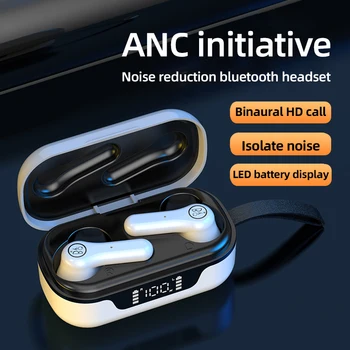 ANC Pro Wireless Bluetooth V5.1 Headset s LED Displejem Stereo In-ear Sluchátka, Dotykové Ovládání Wireless Sportovní Gaming Sluchátka