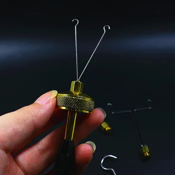 Royal Sissi vázací Dabing Spinner s 4 hlavy příslušenství Mosazné kuličkové ložisko smyčky Dabing twister delux fly vázací nástroje
