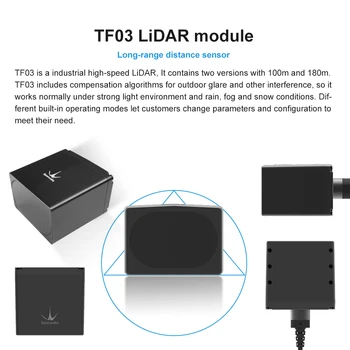 Benewake TF03-100 Long Range Snímač, IP65 10KHz Frame Rate & 100 m Provozní Rozsah Jezdec Modul UART / I2C pro Vnitřní / Venkovní