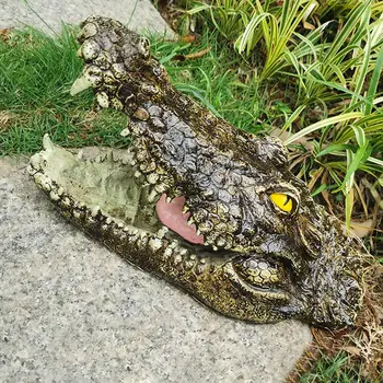 Realistické Realistické Krokodýlí Hlavou Návnada Zahradní Jezírko Plovoucí Otevřená Ústa Krokodýla Hlava Vody Návnadu Pro Zahradní Jezírka Lov Návnadu