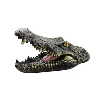 Realistické Realistické Krokodýlí Hlavou Návnada Zahradní Jezírko Plovoucí Otevřená Ústa Krokodýla Hlava Vody Návnadu Pro Zahradní Jezírka Lov Návnadu