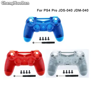 ChengHaoRan Jasné, Modrá, Červená Bydlení Shell Čelní panel Case Pro Playstation 4 Dualshock 4 PS4 Pro 4.0 V2 JDM 040 JDS-040 Regulátor