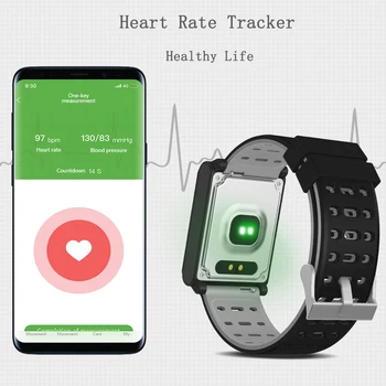 Kaimorui Chytrý Náramek Muži Krokoměr Srdeční Frekvence Tracker Bluetooth Smartband Volání Připomenutí Náramek pro Androidn IOS Telefon