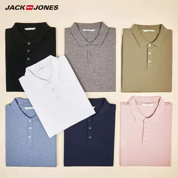 Jack Jones Základní Pánské jednobarevné Bavlna Turn-down Límec Polo Tričko JackJones Pánské 220206532