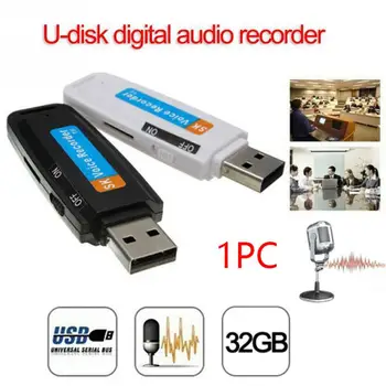 32GB Mini Dobíjecí Pero WAV Flash Disk, Digitální Hlasový Záznamník, USB 2.0 Přenosný Disk U Jasné Snadné Přenášení Počítačové hry