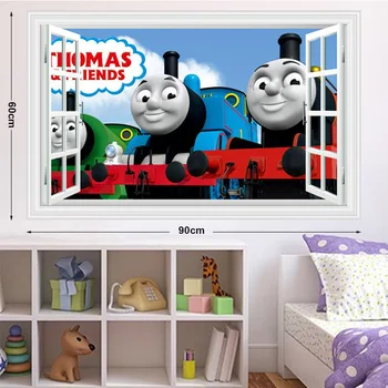 Thomas 3D samolepky na zeď kreativní samolepky dětský pokoj dekorace stěny samolepky 3D efekt, dětský pokoj DIY dekorace