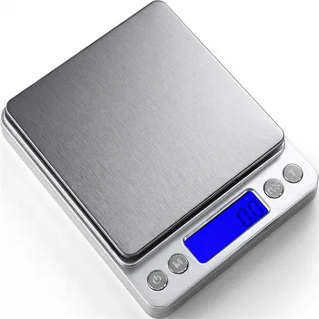 Digitální Kuchyňská váha Mini Kapesní Nerezové Oceli Přesnost Elektronické Šperky Vyvážení Hmotnosti Zlata Gramů(3000gx0.1g)（500gx0.01g