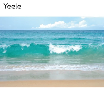 Yeele Krajina Vinylové Pozadí Letní Dovolená Pláž Vlny Moře Fotografie Personalizované Fotografické Pozadí Photo Studio