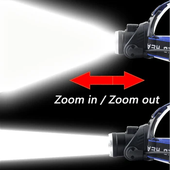 Litwod Z20 IR senzor XM-L2 U3 T6 LED 5000lm Světlomet světlomet zoom nastavitelná hlava svítilny světlomet 18650 baterie přední světlo
