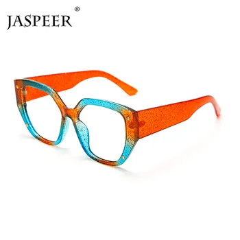 JASPEER Módní Nadrozměrné Brýle na Čtení Ženy Muži Punk Stud Brýle Presbyopie Čtenář Náměstí Brýle na Čtení +1.0 až 4.0