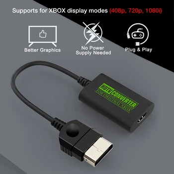Převodník HDMI Adaptér Pro Microsoft XBOX Retro Video Herní Konzole s Vysokým Rozlišením Podpora Zobrazení Režimy 480p 720p 1080i