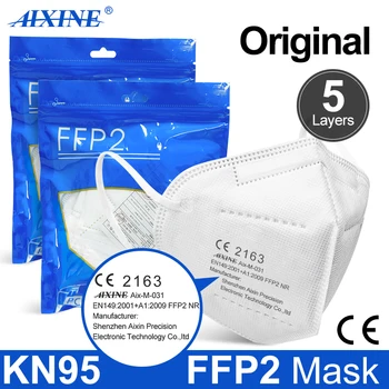 150 kusů CE 5 Vrstev KN95 Maska FFP3 FFP2 Bezpečnost Prachu, Respirátor, Maska, Masky Ústa Prachotěsný Ochranná Maska Kn95 Maska
